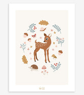 JÖRO - Affiche enfant - Doux faon